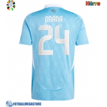 Fotballdrakt Herre Belgia Amadou Onana #24 Bortedrakt EM 2024 Kortermet